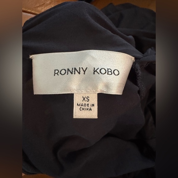 Ronny Kobo Afra Ruched Bodycon Dress in Navy XS - Picture 15 of 16